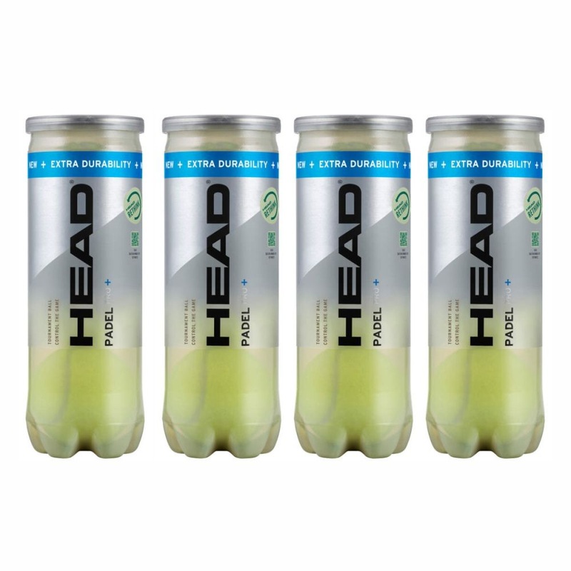 HEAD Padel Pro+ 12 Balls- 4 Cans