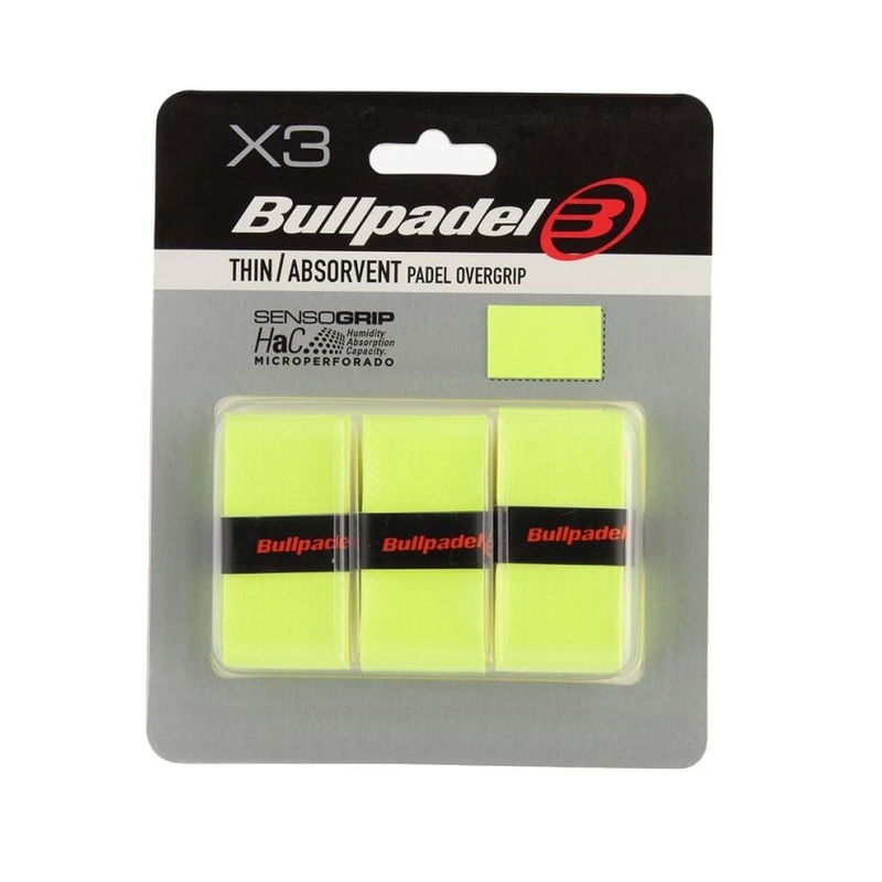 Bullpadel Absorbent Padel Overgrips – Fluo Yellow (3 Pack)
