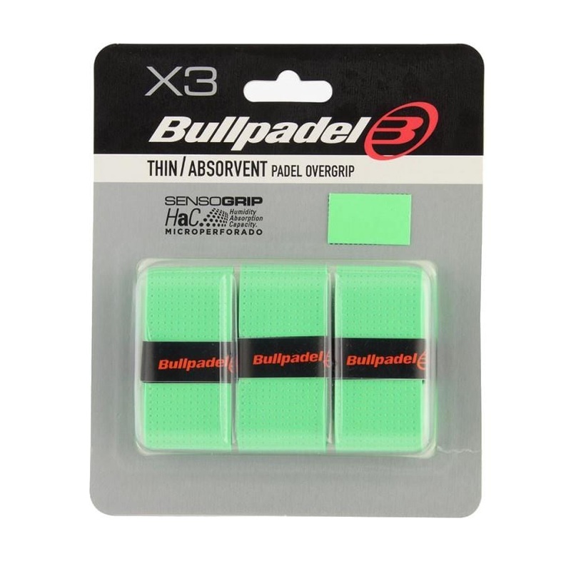 Bullpadel Absorbent Padel Overgrips – Green (3 Pack)
