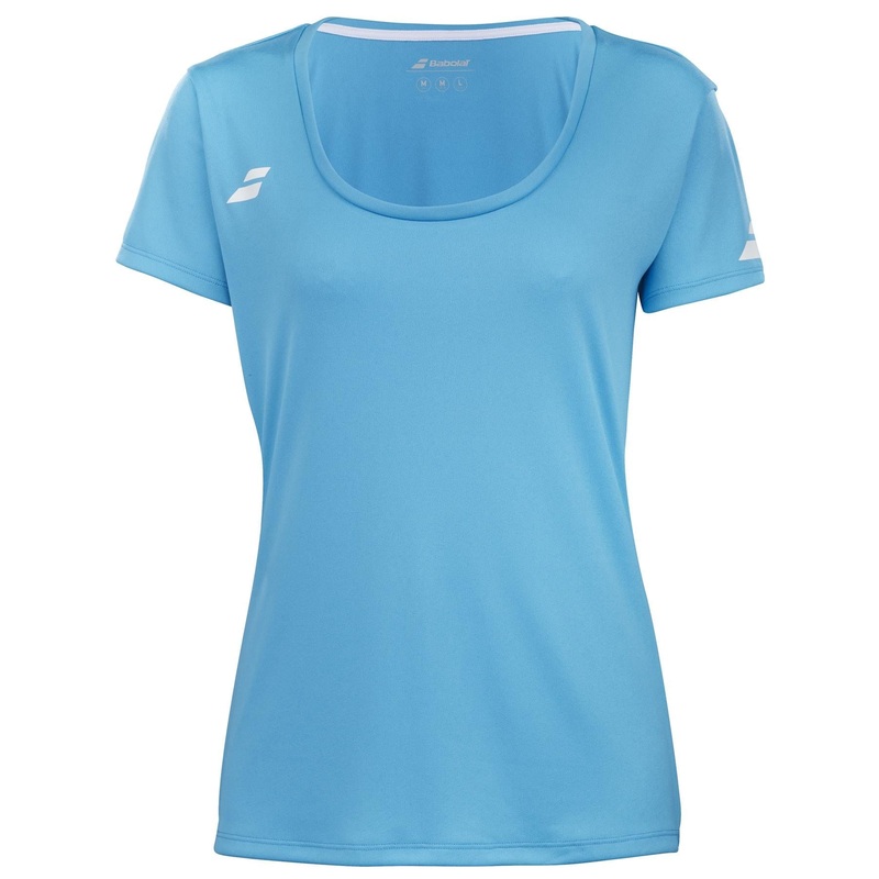 Babolat Play Womens Padel Cap Sleeve Top – Cyan Blue