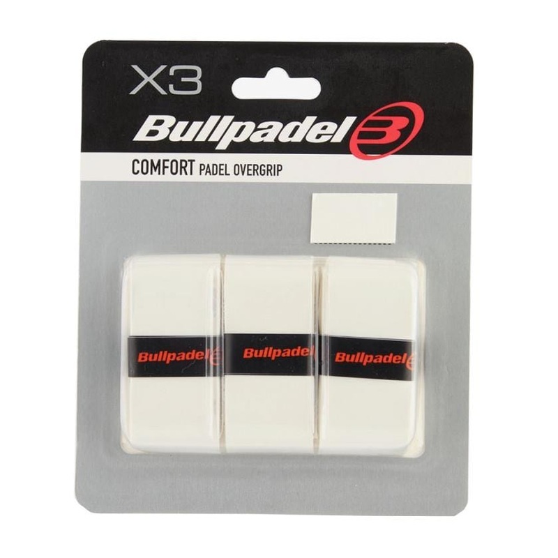 Bullpadel Comfort Padel Overgrips – White (3 Packs)