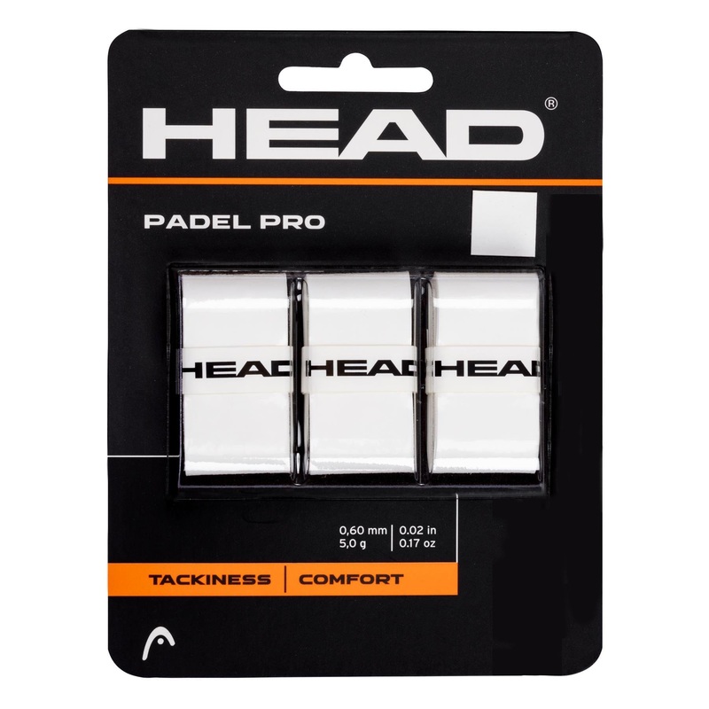 HEAD Padel Pro Overgrips – White (3 Pack)