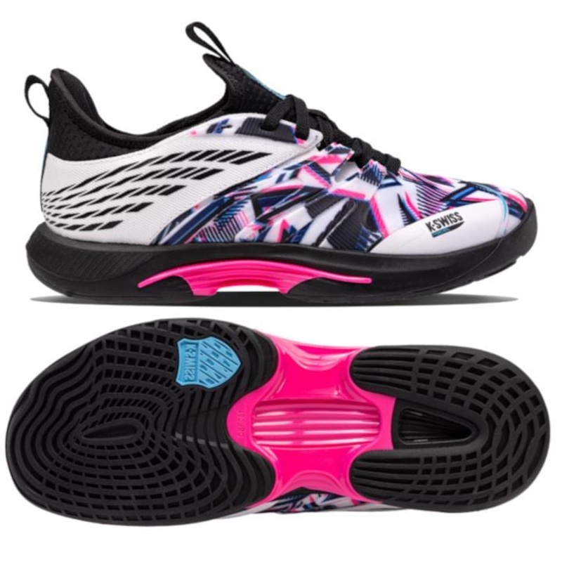 K-Swiss Speedtrac Padel Shoes – White / Black / Neon Pink