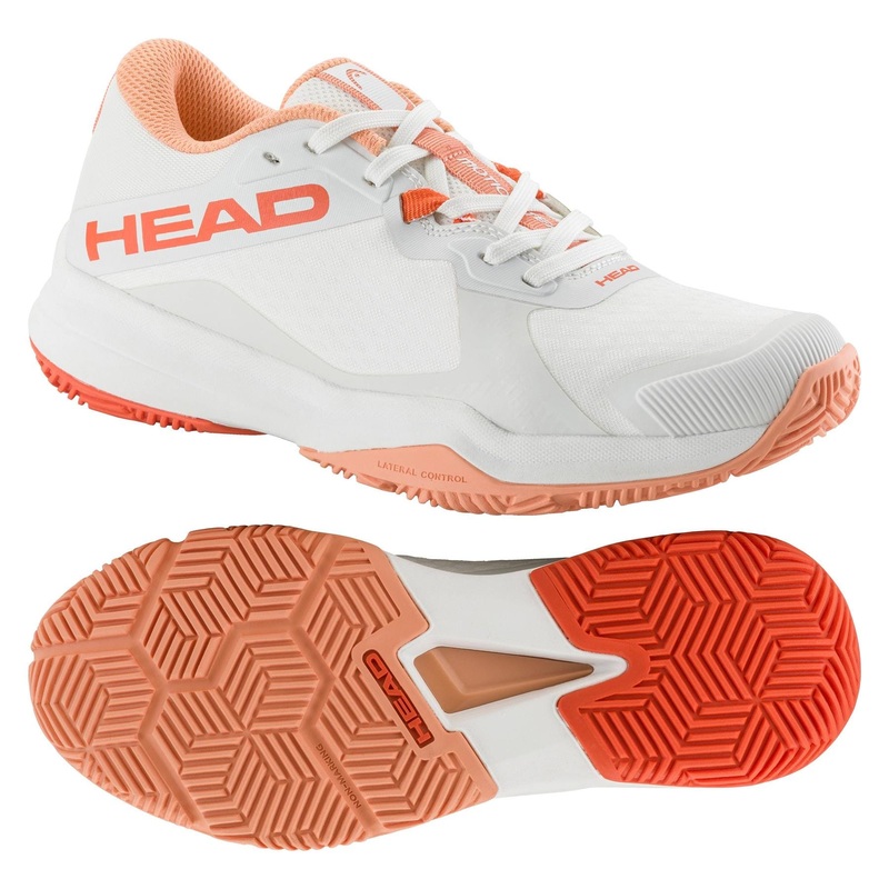 HEAD Motion Team Womens Padel Shoes – White / Coral
