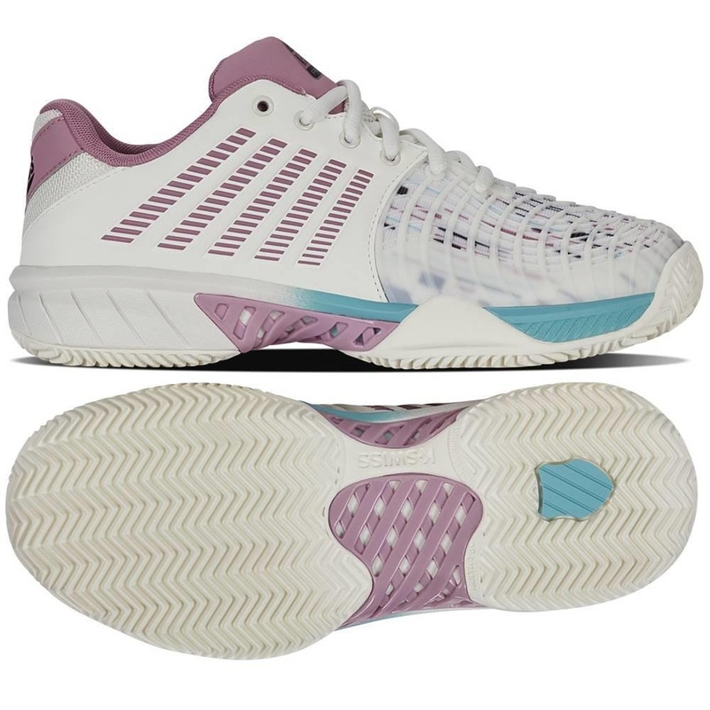 K-Swiss Express Light 3 Womens Padel Shoes – White / Pink / Turquoise