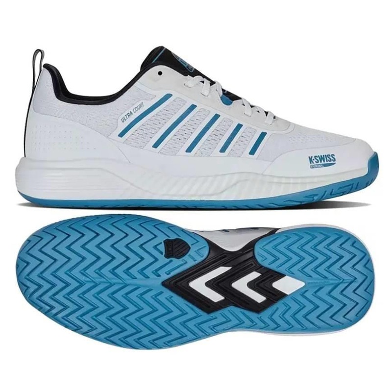 K-Swiss Ultra Court Mens Padel Shoes – White / Black / Blue Moon
