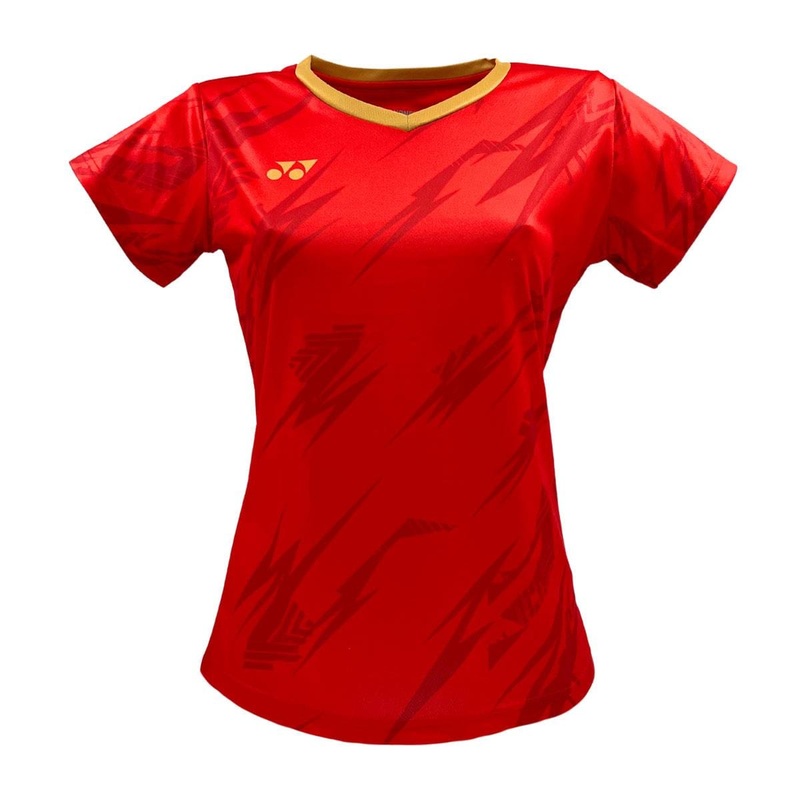 Yonex YTL8 Womens Padel T-Shirt – Red / Gold