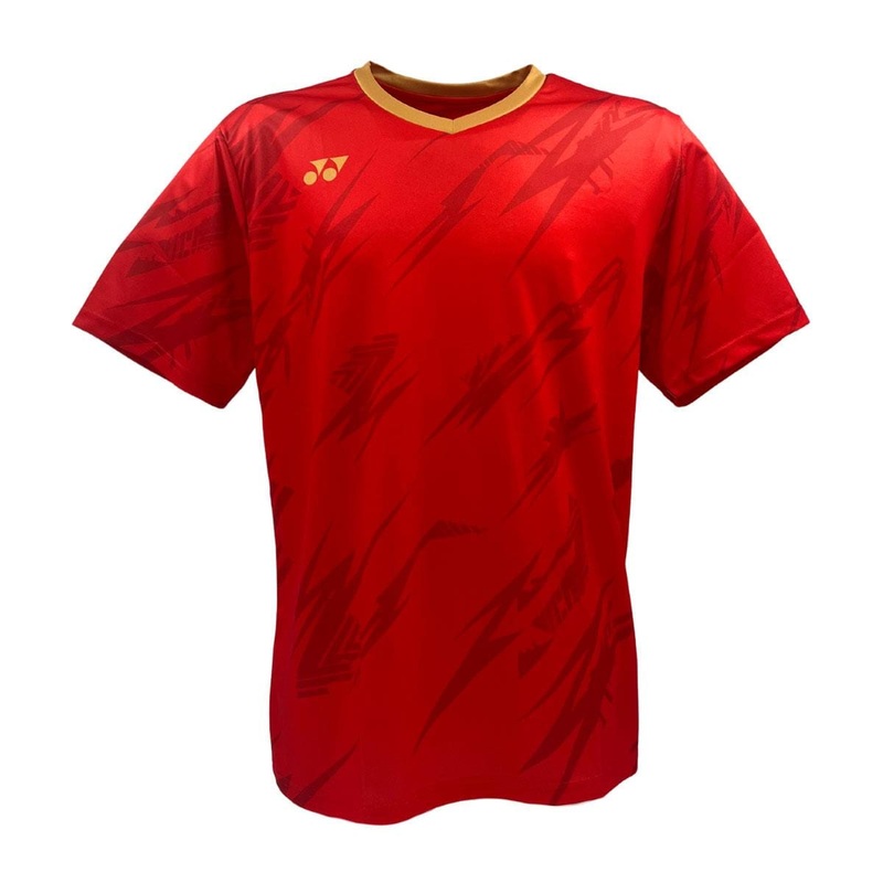 Yonex YTM8 Mens Padel T-Shirt – Red / Gold