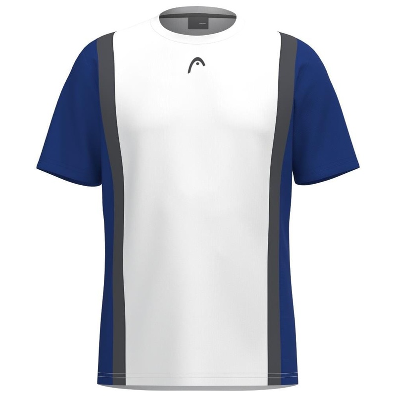 HEAD Club Tech 25 Mens Padel T-Shirt – Royal Blue / White