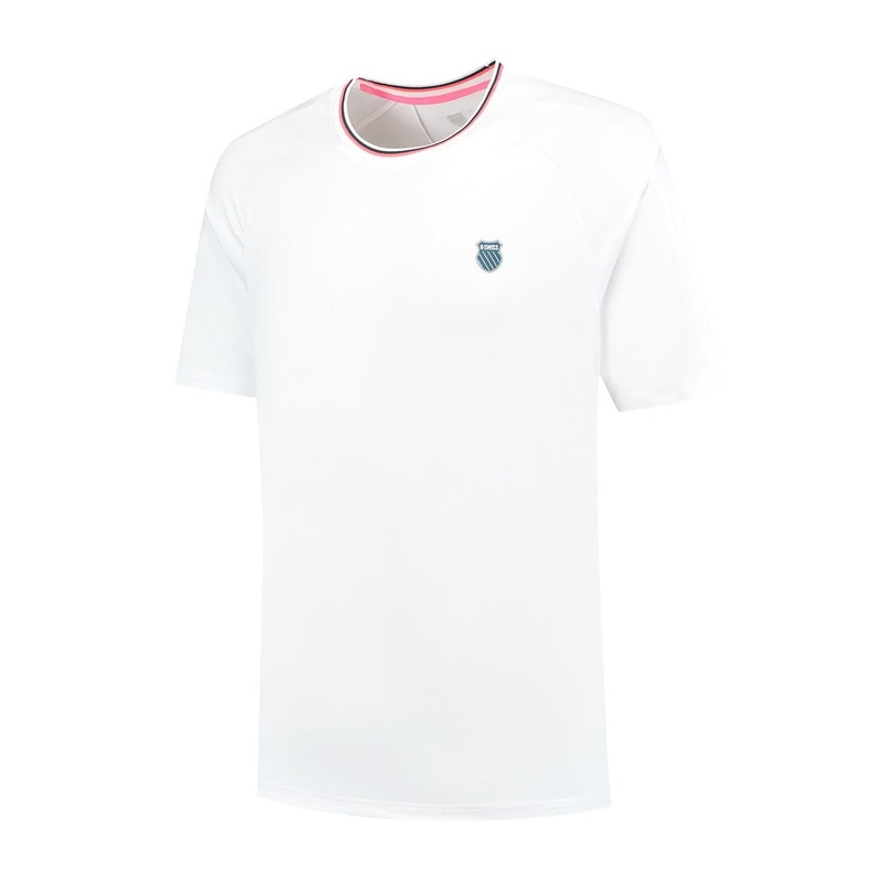 K-Swiss Hypercourt Mesh Crew 4 Mens Padel T-Shirt – White