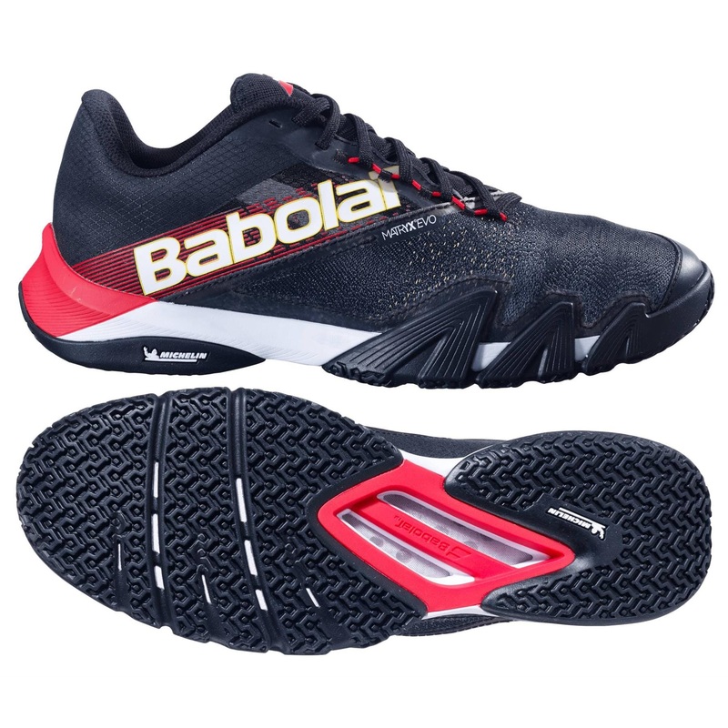 Babolat Jet Premura 2 Mens Padel Shoes – Black / Tomato Red