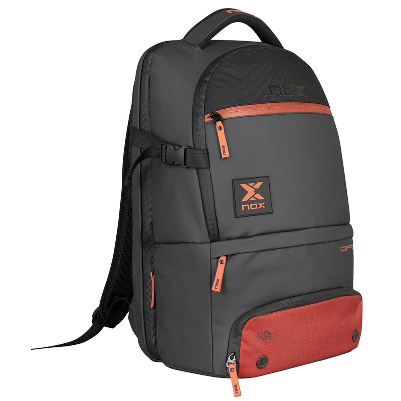 NOX Luxury Open Series Padel Backpack – Black / Red