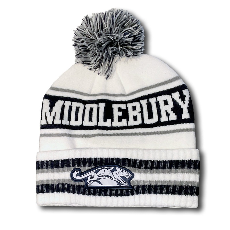 Middlebury Panther Pom-Pom Hat (white)