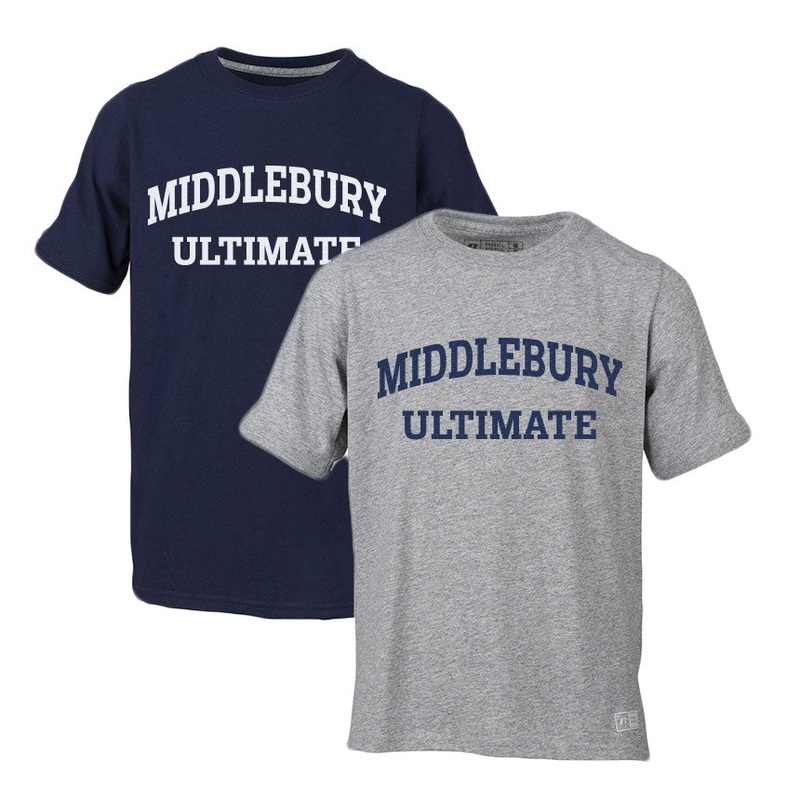 Middlebury Ultimate T-Shirt|Navy|Oxford Grey|Small|Medium|Large|XL|XXL|3XL