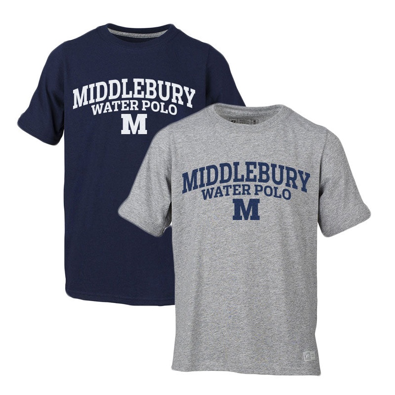 Middlebury Water Polo T-Shirt|Navy|Oxford Grey|Small|Medium|Large|XL|XXL|3XL
