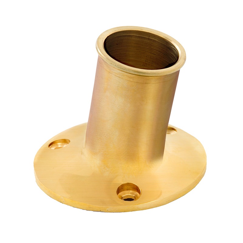 Whitecap Top Mount Flag Pole Socket – 1 ID – Polished Brass [S-5002BC]