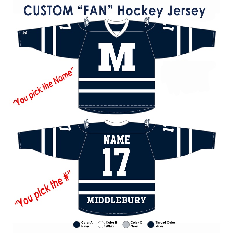 Full Custom Middlebury Hockey Jerseys (ADULT AWAY-NAVY)