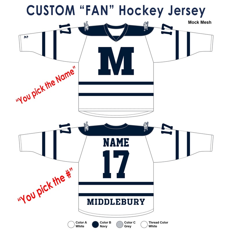 Full Custom Middlebury Hockey Jerseys (YOUTH)