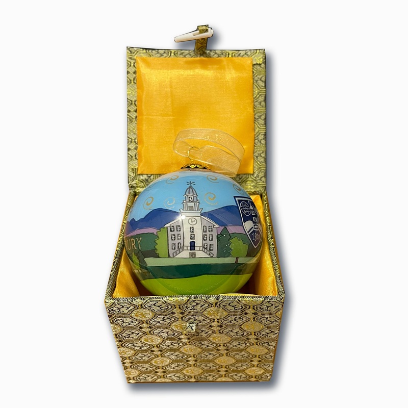 Middlebury Hand-Painted Glass Ornament