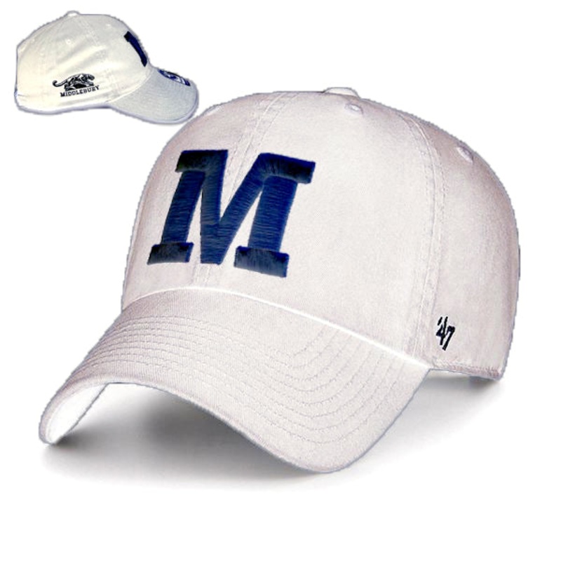 Middlebury Panther M Clean Up Hat (white)