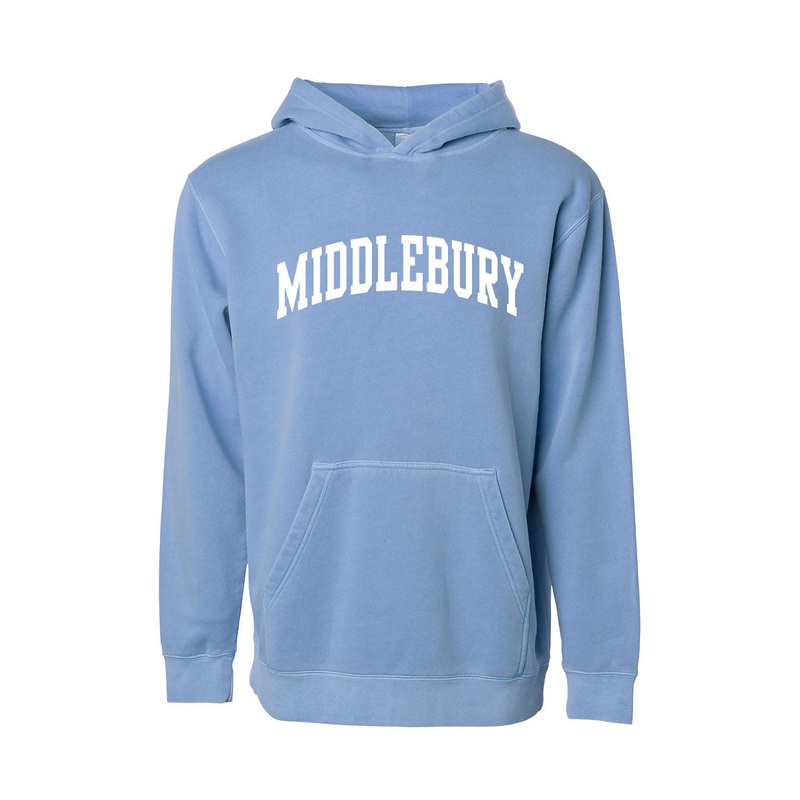Youth Pigment Dyed Pullover Hooded Sweatshirt: LIGHT BLUE