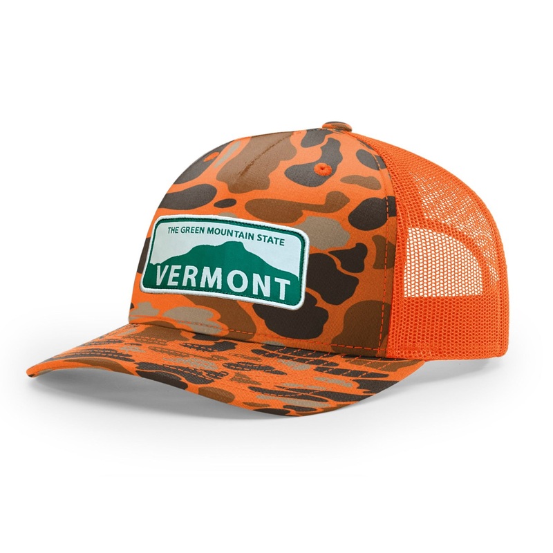 Green Mountains Vermont Hunters Hat (Blaze – Duck Camo)