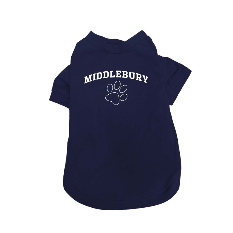 Middlebury Doggie T-Shirt (Outlined Pawprint)