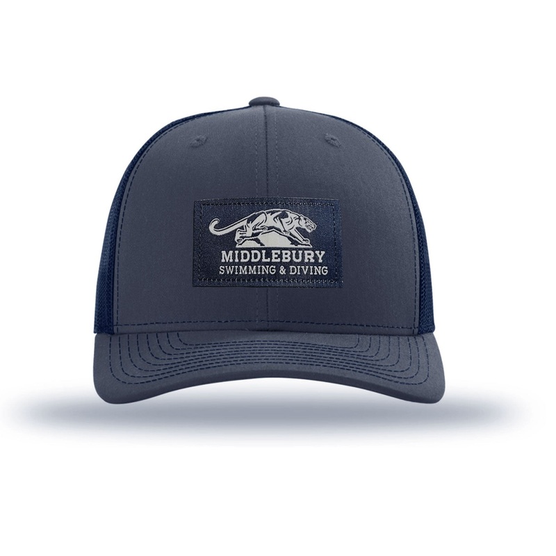 Middlebury Panther Swimming & Diving Trucker Hat (Charcoal/Navy)