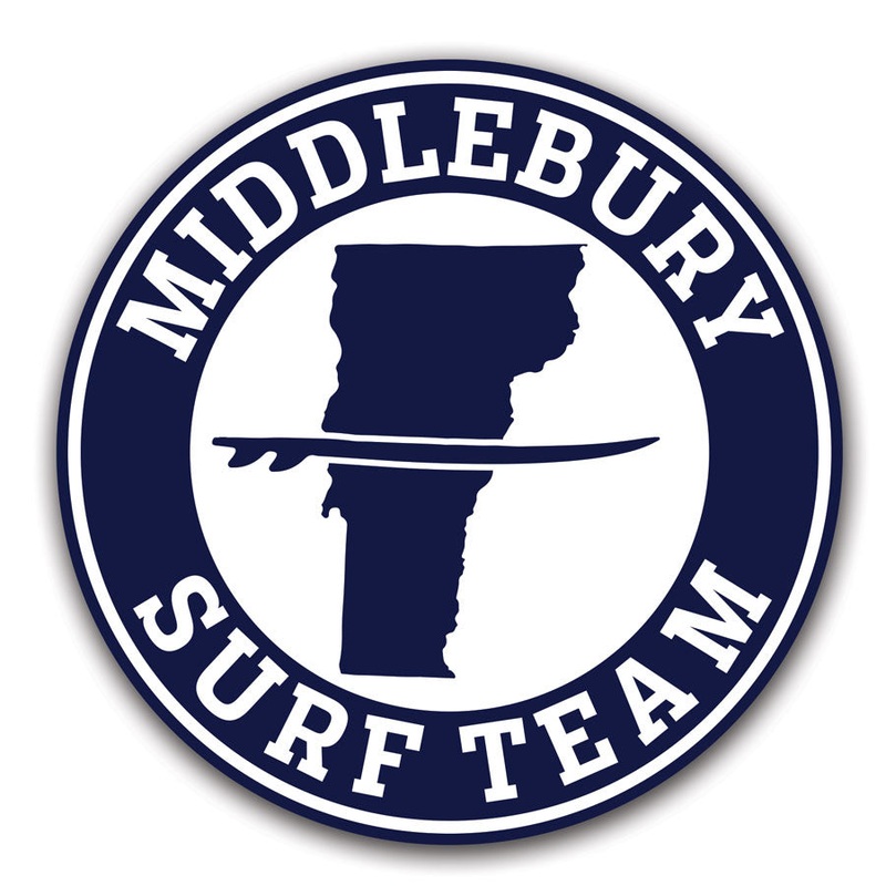 Middlebury Surf Team Magnet|5 inch diameter|3 inch diameter