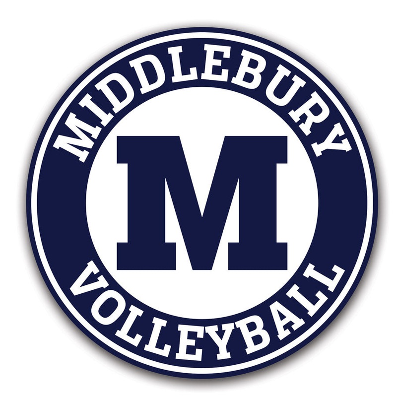 Middlebury Volleyball Magnet|5 inch diameter|3 inch diameter