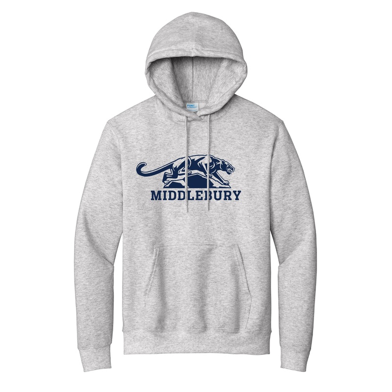 Middlebury Panther Hooded Sweatshirt (Ash Grey)