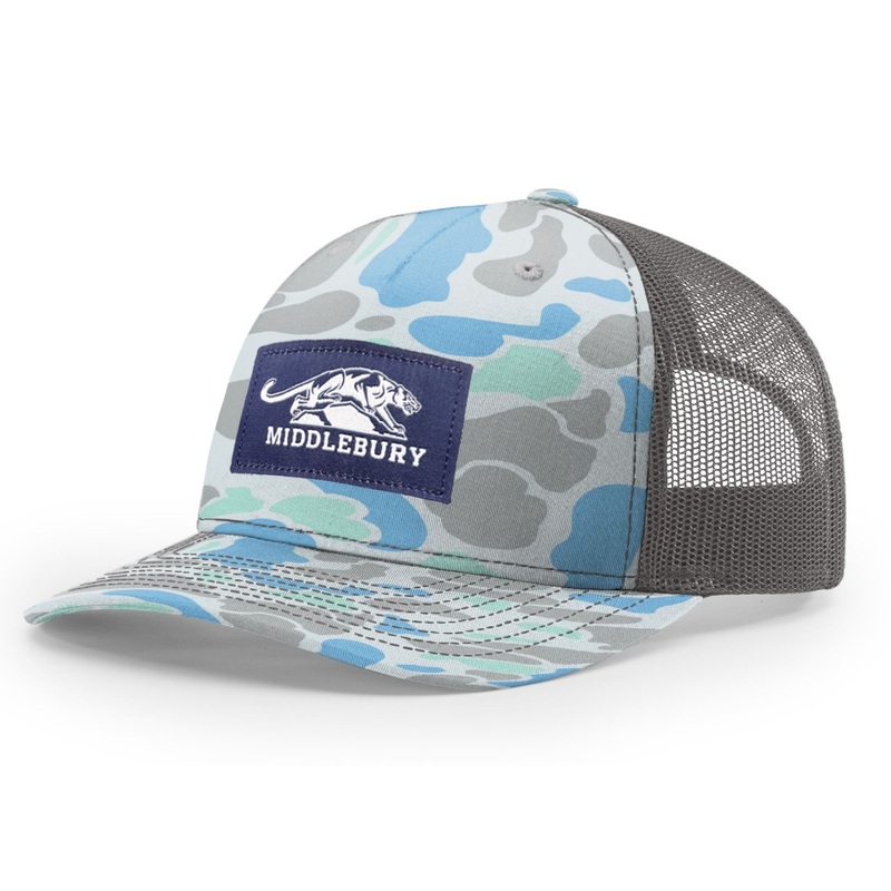 Middlebury Panthers Trucker Hat (Duck: Saltwater Duck Camo/Charcoal)