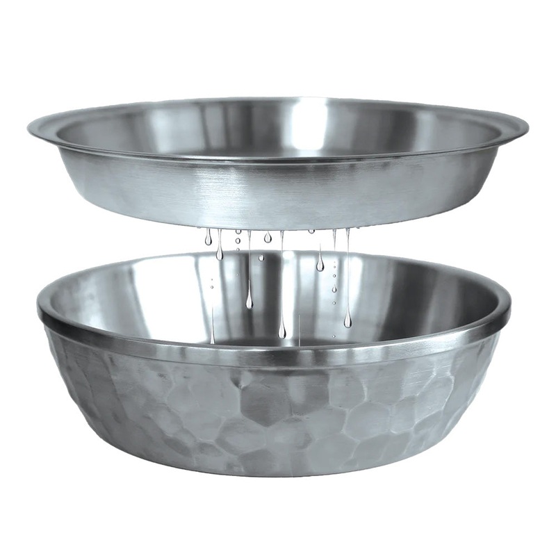 Toadfish Seafood Bowl – 12 – Stainless Steel – 2 Layer Serving Bowl [8073]