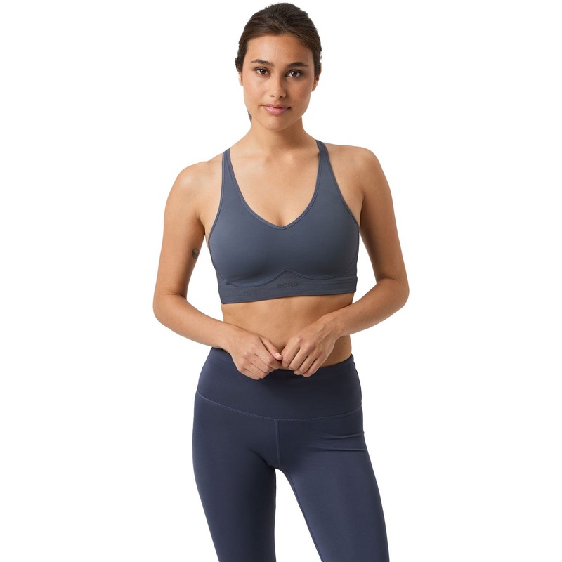 Bjrn Borg Mid V Support Sports Bra Odyssey Gray
