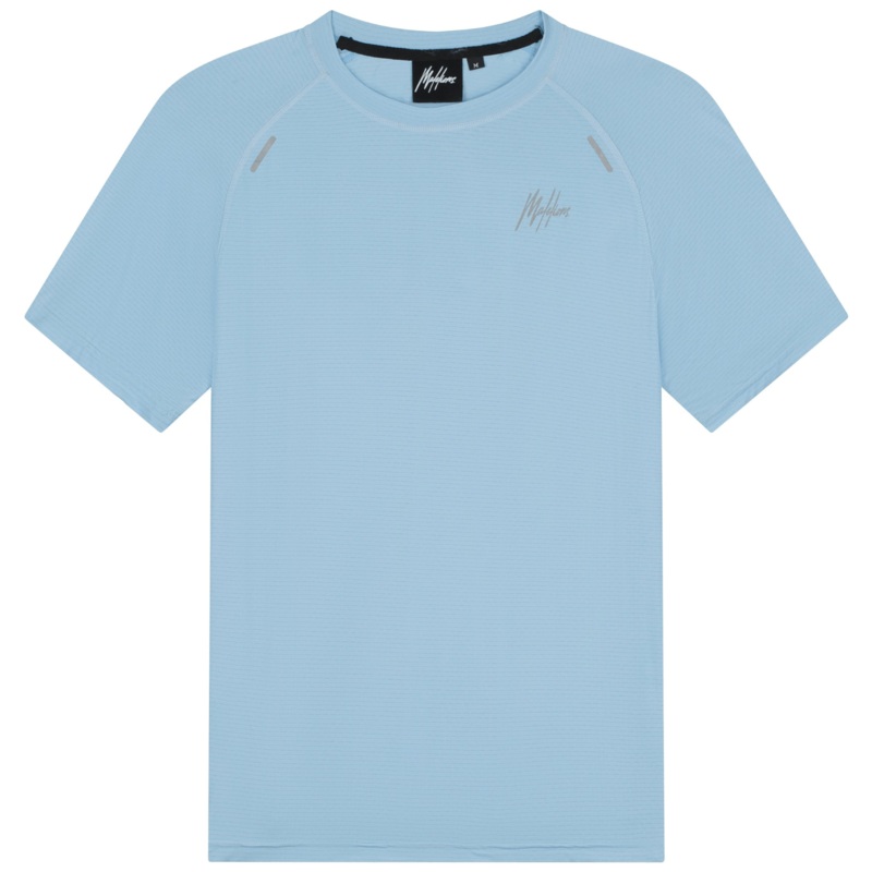 Malelions Padel Vortex T-Shirt Light Blue