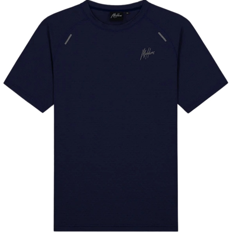 Malelions Padel Vortex T-Shirt Navy
