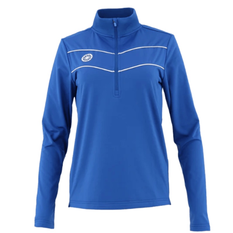 The Indian Maharadja Baroda Chevron Half Zip Sweater W Cobalt