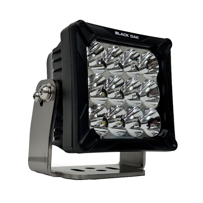 Black Oak 4 LED Pod Light – Black Housing – Bracket Mount – 120W – Combo Beam [4C-POD]