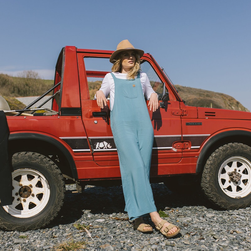 Lazy Day Dungarees – Ocean Blue