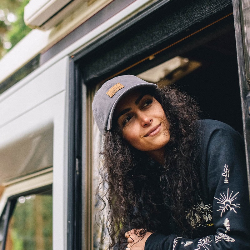 Canopy Recycled Cotton Snapback Cap – Mid Grey