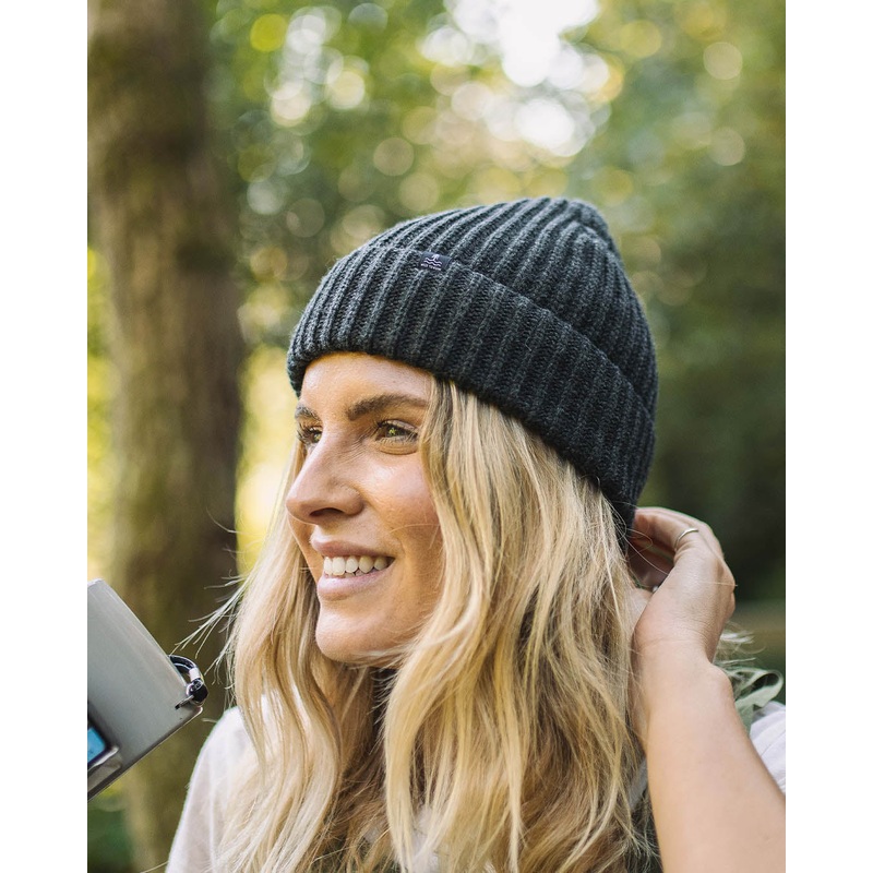 Fisherman Recycled Beanie – Charcoal