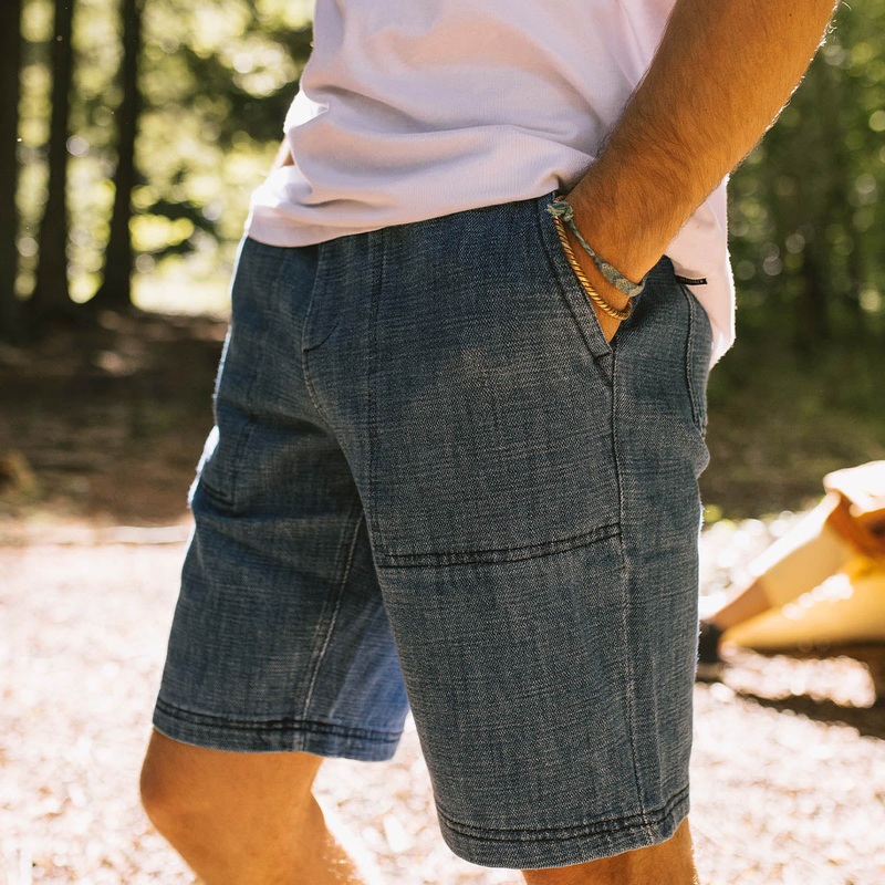 Pine Recycled Cotton Cord Shorts – Washed Denim