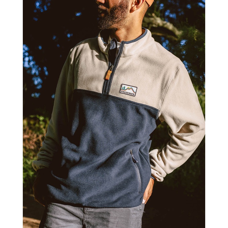 Set Off Recycled Polar 1/4 Zip Fleece – Oatmeal