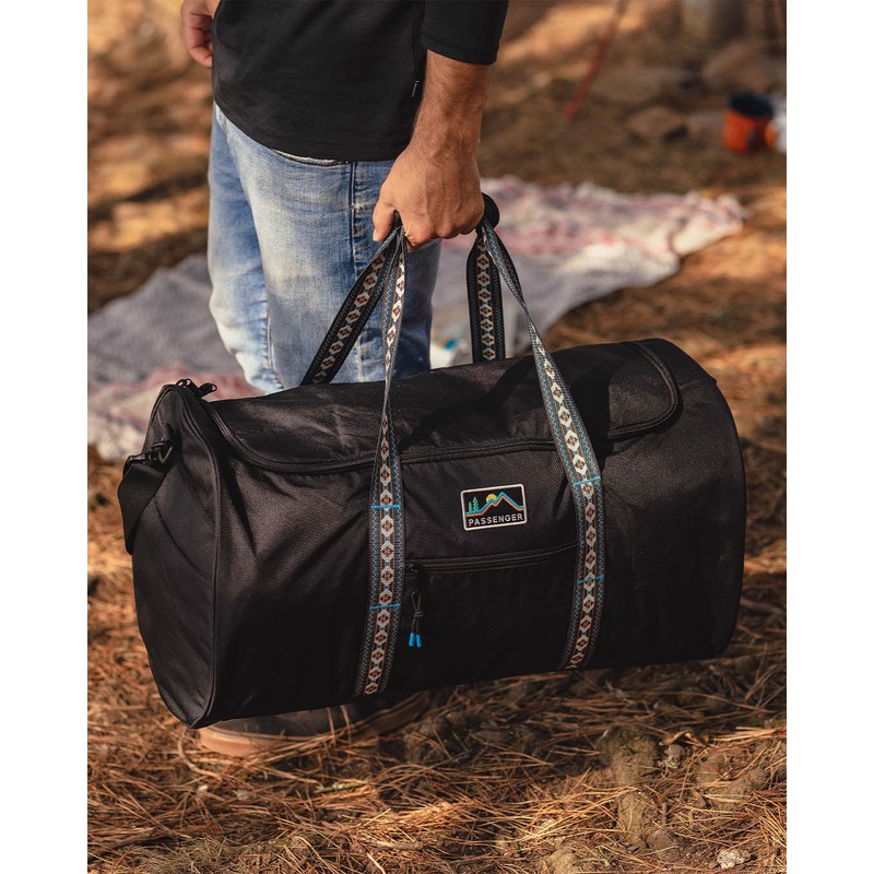 Weekender 58L Recycled Polyester Duffle Bag – Black
