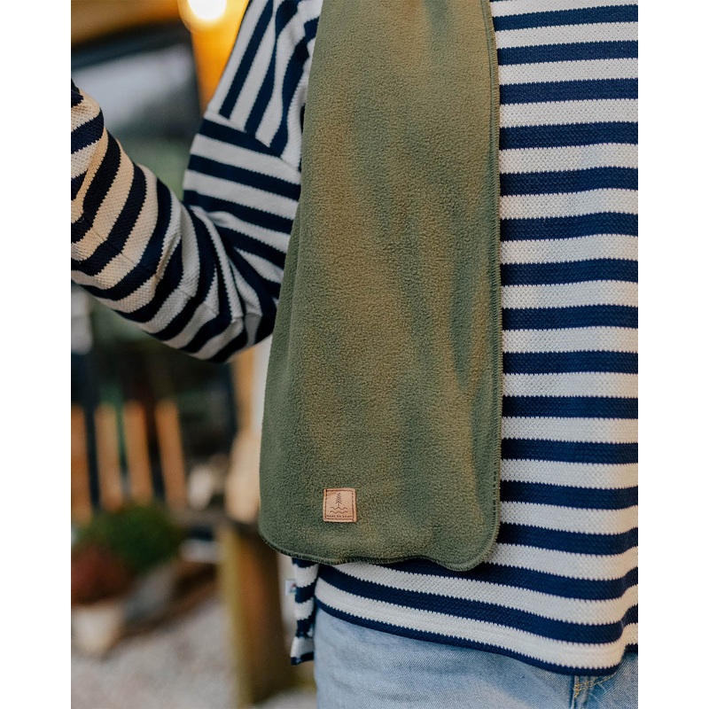 Campfire Recycled Polar Fleece Scarf – Khaki