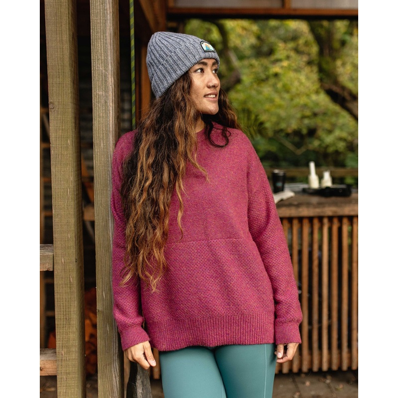 Cove Recycled Knitted Jumper – Rhubarb
