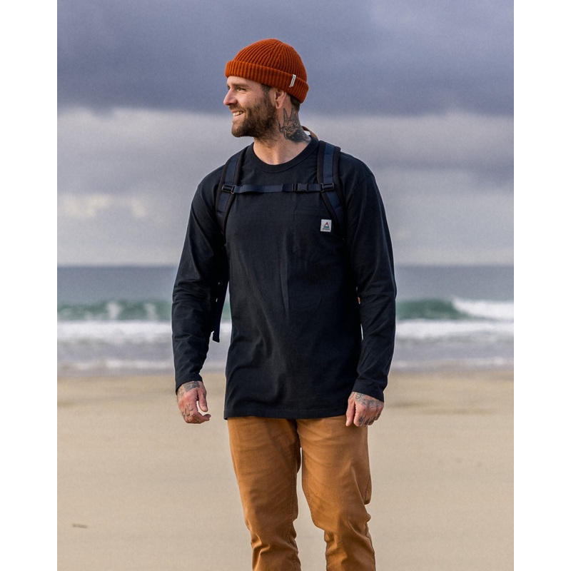 Heritage Organic Relaxed Fit LS T-Shirt – Black