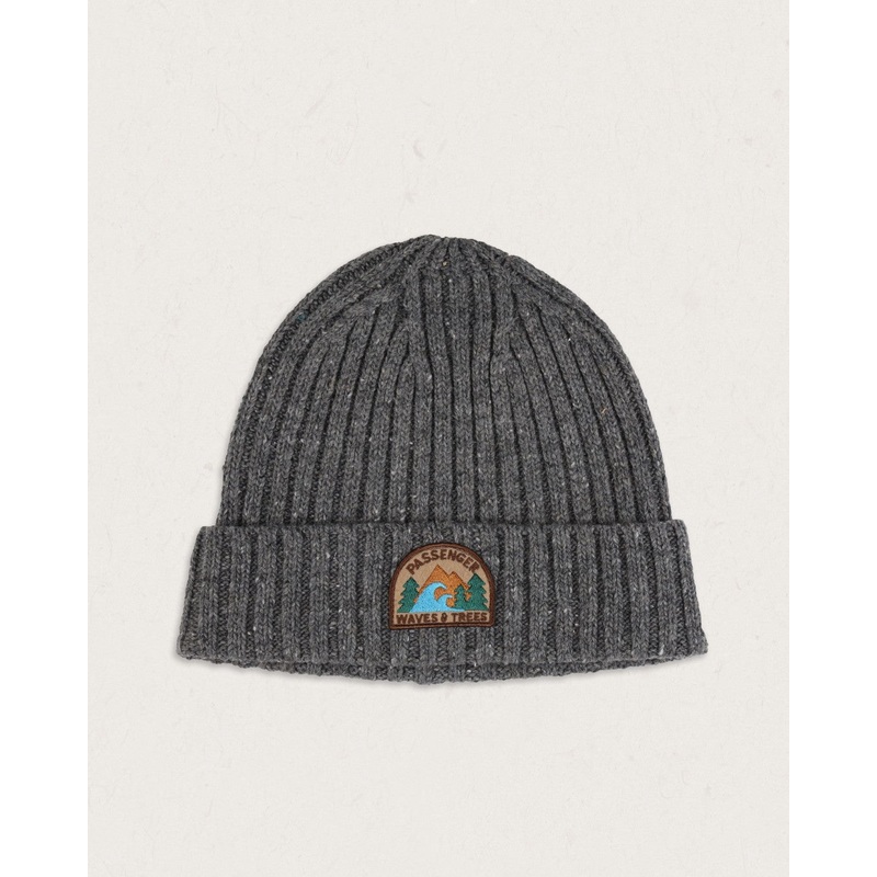 Katira Rib Knit Beanie – Charcoal