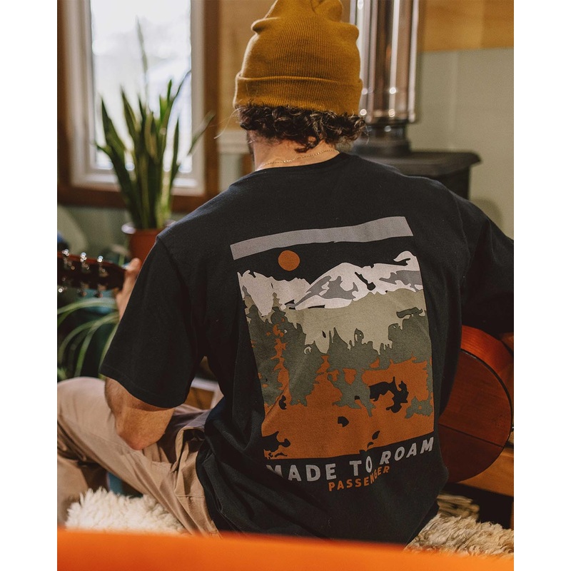 Open Road Recycled Cotton T-Shirt – Black