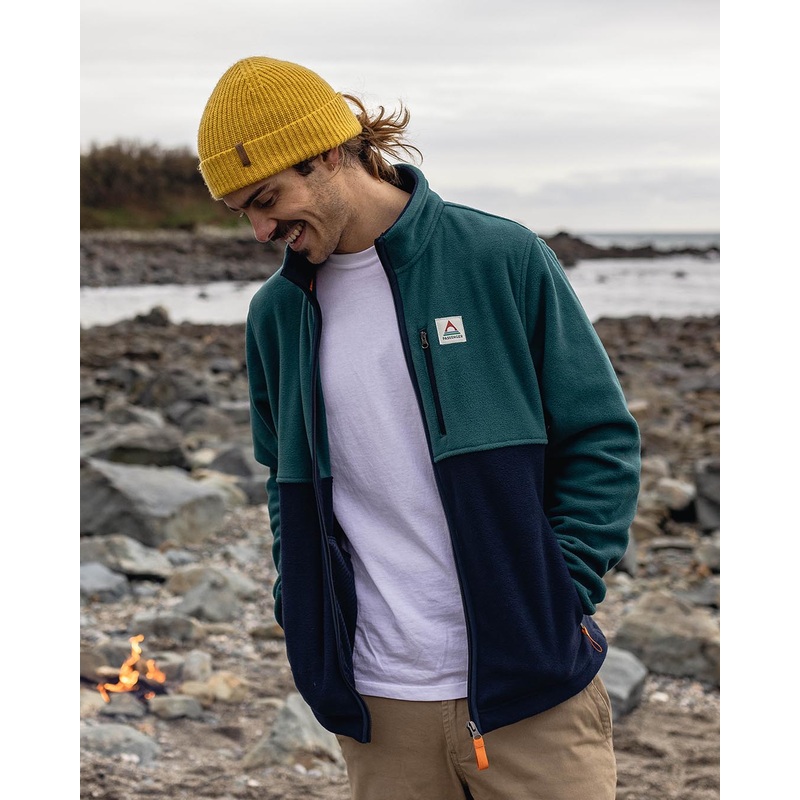 Ridge Full Zip Recycled Polar Fleece – Mediterranean/Deep Navy